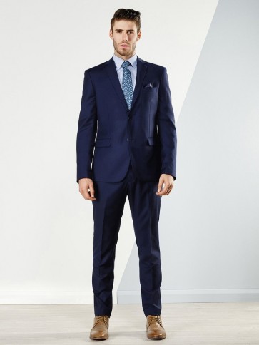 Aston Colton Men's Pure Wool Suit Jacket Royal Blue