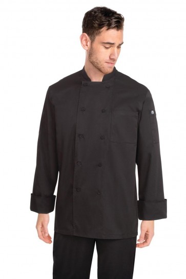 Chef Works Calgary Cool Vent Chef Jacket - Black Front