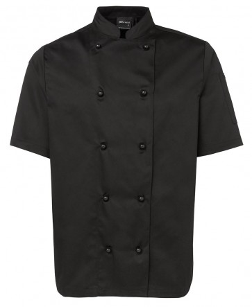 JBs wear Unisex Chef's Jacket Short Sleeve - Black