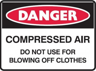 Danger Compressed Air Sign 450 x 300mm Metal