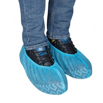 Force360 Disposable Non Skid Shoe Cover Blue