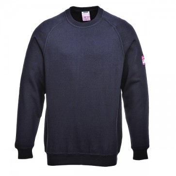 Modaflame™ Knit Flame Resistant Anti-Static Long Sleeve Sweat Shirt Navy