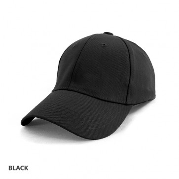Heavy Cotton Spandex Fitted Cap - Black