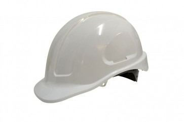 Maxisafe White Unvented Hard Hat - Sliplock Harness WHITE