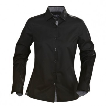 James Harvest Ladies Baltimore Long Sleeve Shirt - Black