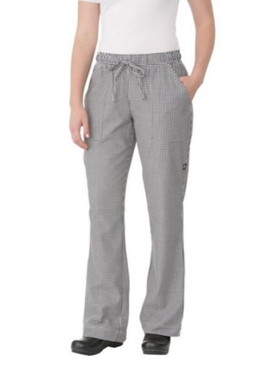 Chef Works Women's Small Check Chef Pants