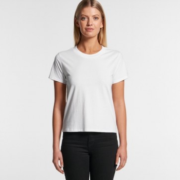 AS Colour Woman's Cube Tee - White Model Front