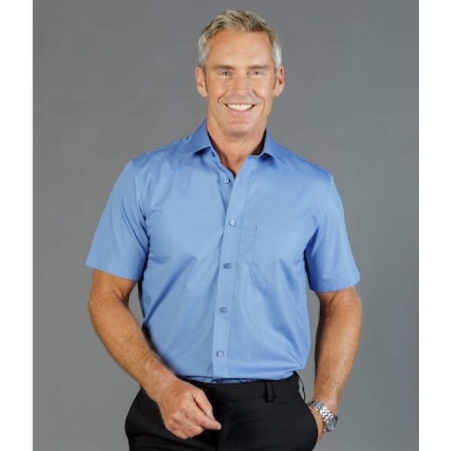 Gloweave Nicholson Men's Premium Poplin Short Sleeve Shirt | Work In It