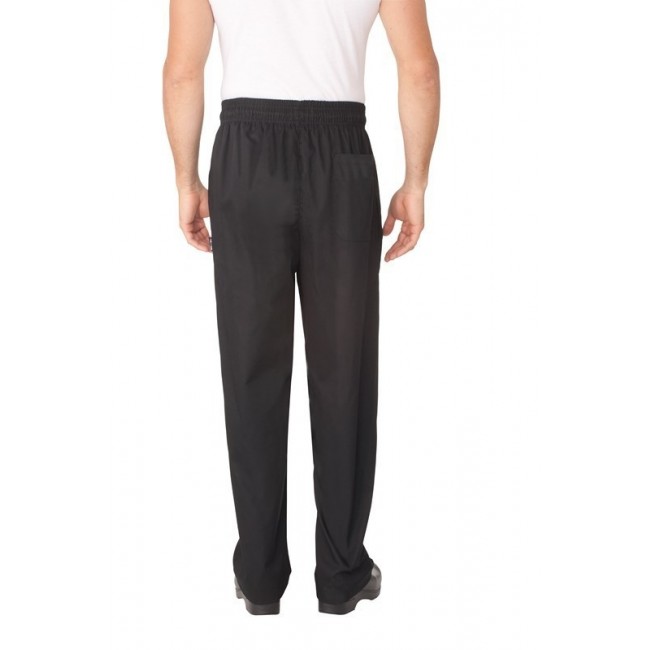 Chef Works Black Baggy Chef Pants w/ Zipper Fly | Work In It