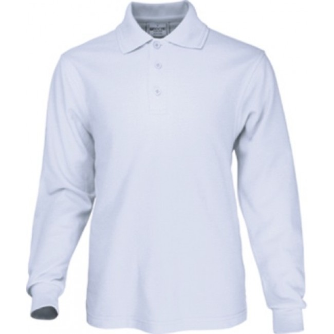 Bocini Men's Basic Long Sleeve Polo Shirt | Work In It