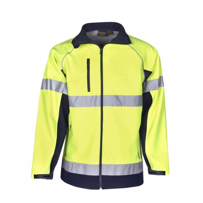 Blue Whale Hi Vis Soft Shell Jacket Day Night | Work In It