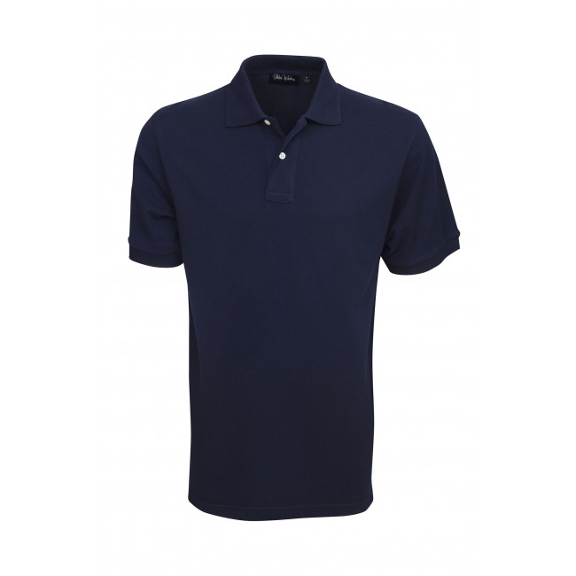 Blue Whale Mens Modern Fit Premium Pique Knit Polo | Work In It