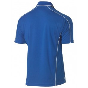 Bisley Cool Mesh Short Sleeve Polo Shirt with Reflective Piping 