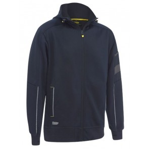 Bisley Work Fleece Zip front Hoodie with Sherpa Lining