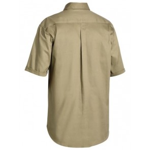 Bisley Closed Front Cotton Short Sleeve Drill Shirt