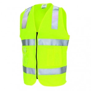 DNC Day Night Side Panel Safety Vest with 3M 8906 Reflective Tape