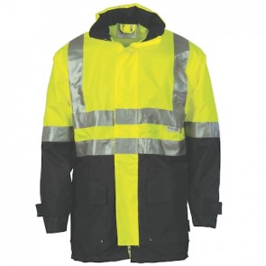 DNC HiVis Two Tone Breathable Rain Jacket with 3M R/ Tape