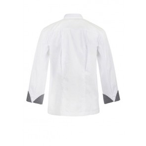 Chefs Craft Unisex Executive Chefs Light Weight Vented Jacket With Checked Detail Long Sleeve 