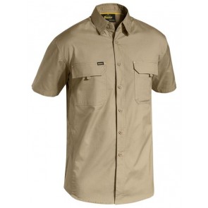 Bisley Men's X Airflow™ Ripstop Work Shirt  - Khaki Front