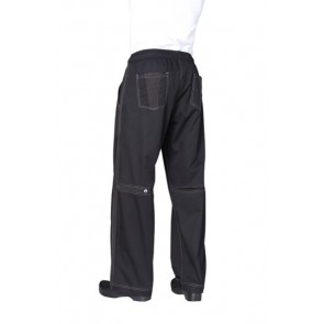 Chef Works Black Cool Vent Baggy Chef Pants