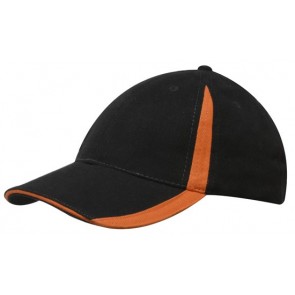 Brushed Cotton Cap - Inserts on the Peak & Crown 