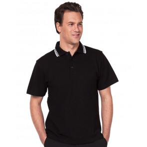 JB's wear Men's Chef Polo Shirt - Black / White Model