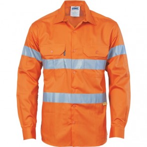 DNC HiVis Drill Shirt with 3M R/Tape - long sleeve