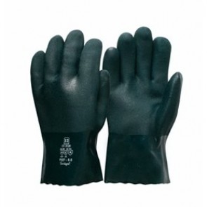 Double Dip Green PVC Gloves 35cm
