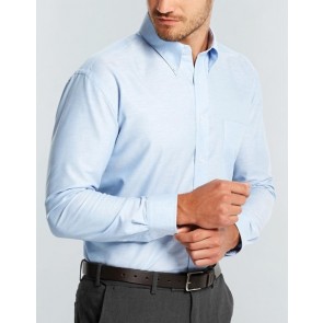 Gloweave Mens Oxford Weave Long Sleeve Shirt - Model