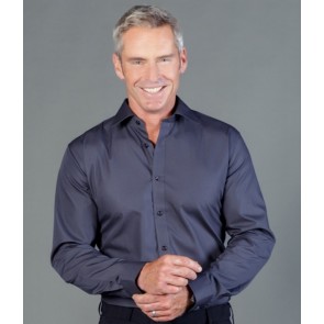 Gloweave Men's Premium Poplin Long Sleeve Slim Fit Shirt - Model 