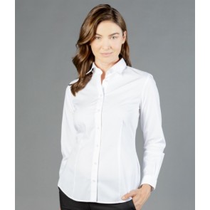 Gloweave Womens Long Sleeve Silk Protein Premium Poplin Shirt