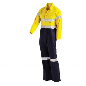 Workit Workwear Hi-Vis 2-Tone Lightweight Taped Coverall with Nylon Press Studs