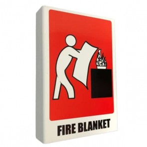 Right Angle PVC Fire Blanket Location Sign