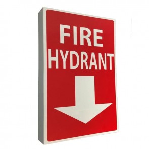 Right Angle PVC Fire Hydrant Location Sign Arrow