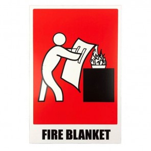 Flat Fire Blanket PVC Location Sign
