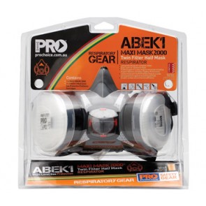 Pro Choice Assembled Half Mask with ABEK1 Cartridges 