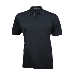 Stencil Men's Superdry Short Sleeve Polo Shirt - Black Charcoal