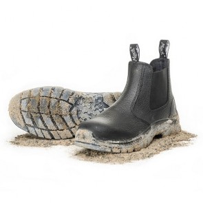 Mack Tradie Slip-On Safety Boots - BLACK