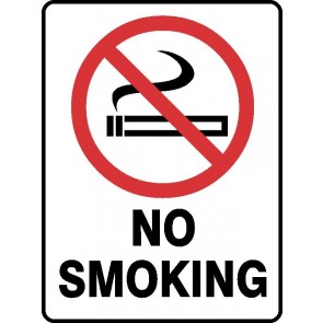 NO SMOKING Sign 450 x 300mm Flute
