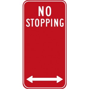 No Stopping Sign 300 x 225mm Metal 