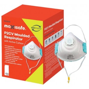 Maxisafe P2 Moulded Respirator with Carbon filter and Valve 10 Pack