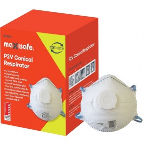 Maxisafe Conical Respirator with Valve 10 Pack
