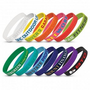 Silicone Wrist Band - Debossed - All Colours 