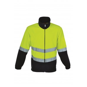 Bocini Unisex Adults Hi-Vis Full Zip Polar Fleece With reflective tape