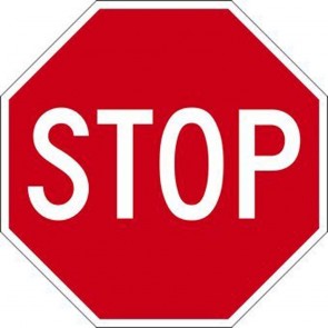 Stop Sign 600 x 450mm Aluminium