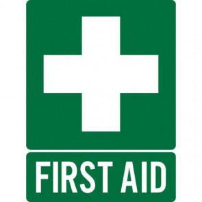 First Aid Sign Plastic 225mm X 300mm