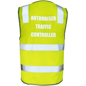 BH Wear HV Day Night Safety Vest Pre - Printed Reflective Authorised Traffic Controller