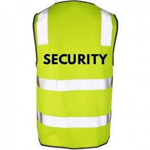 BH Wear HV Day Night Safety Vest  Pre Printed STAFF - SECURITY - VISITOR