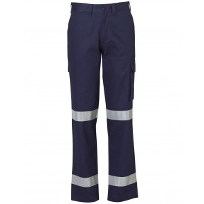 Australian Industrial Wear Women's Hi Vis Heavy Cotton Drill Cargo Pants with Biomotion 3M Tapes